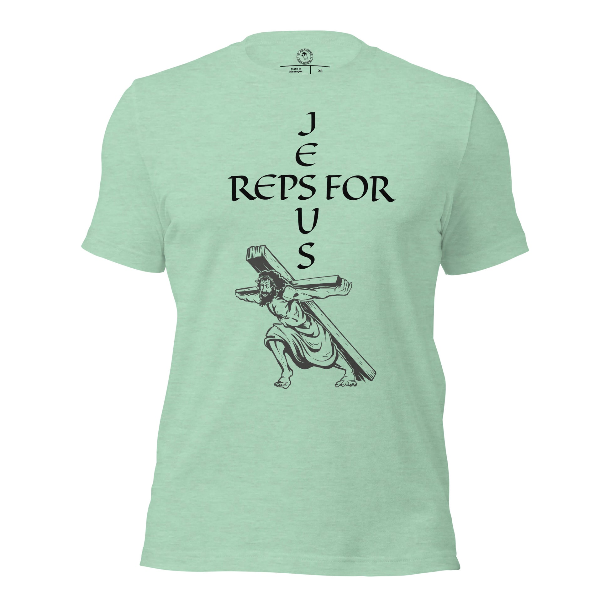 Reps for Jesus Shirt in Heather Prism Mint