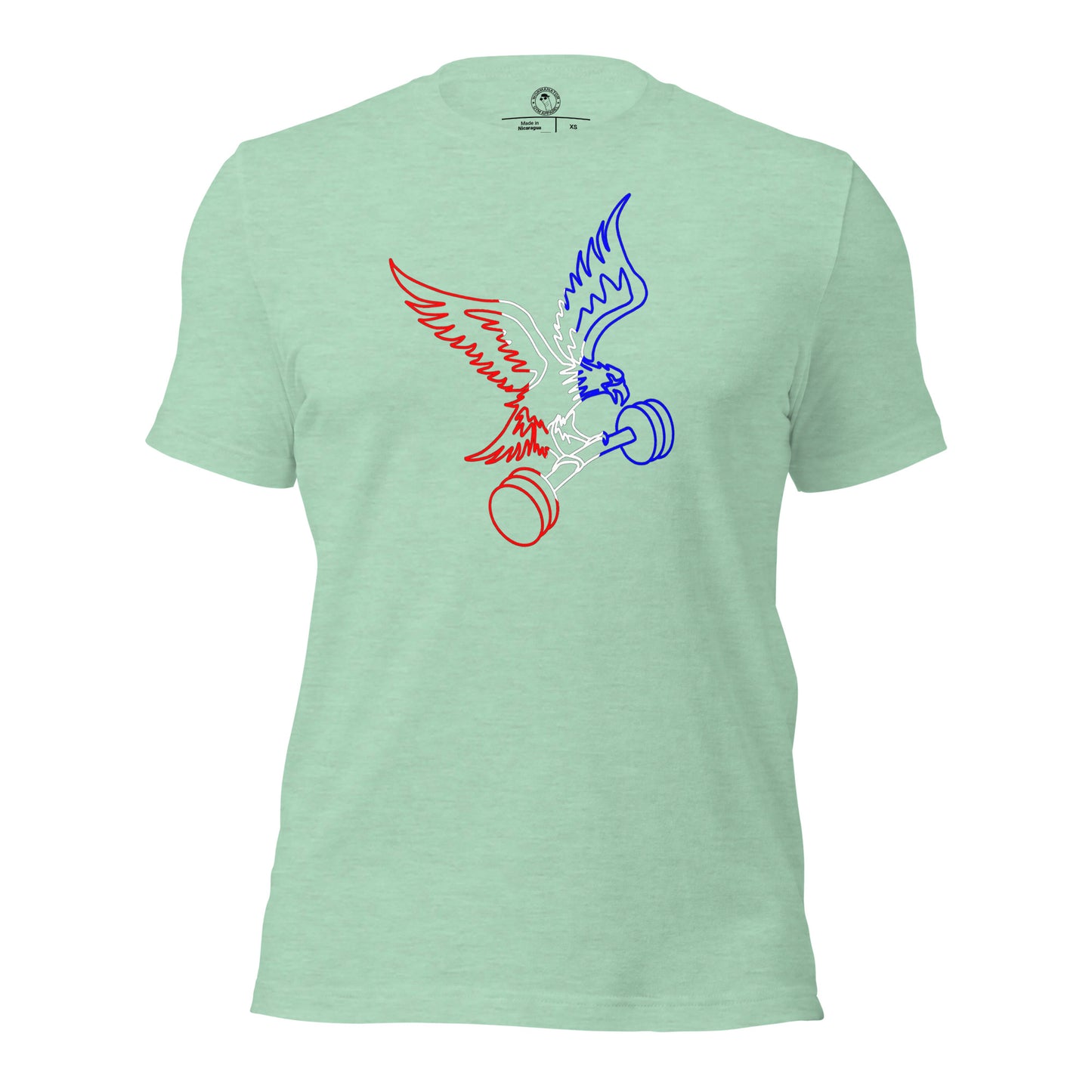 Barbell Eagle Shirt RWB in Heather Prism Mint