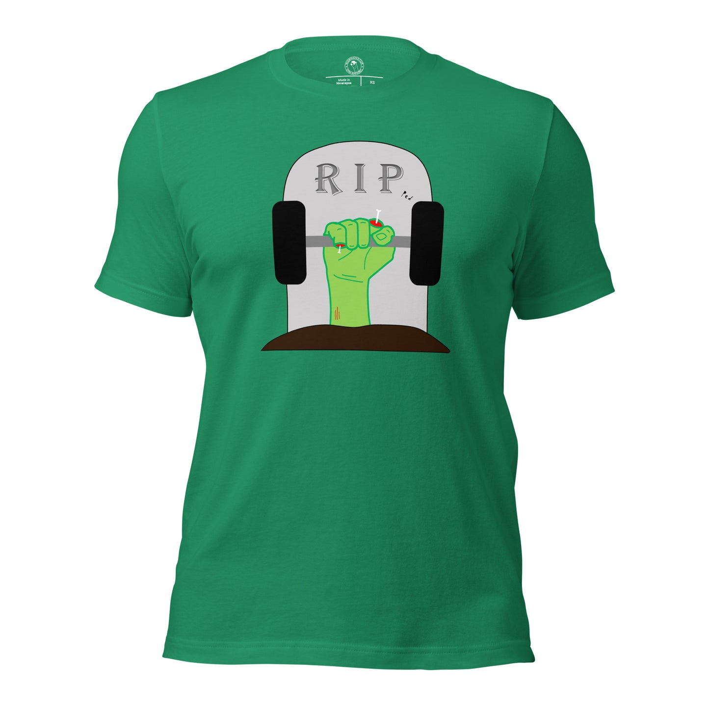 Ripped Zombie Shirt in Kelly Green