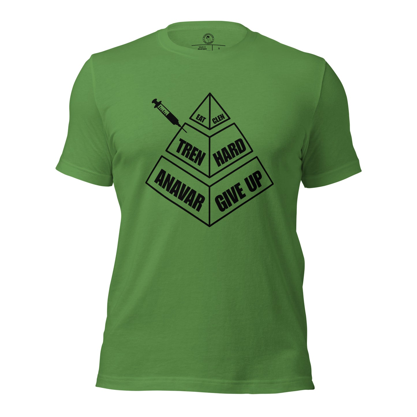 Eat Clen Tren Hard Anavar Give Up Shirt in Leaf Green