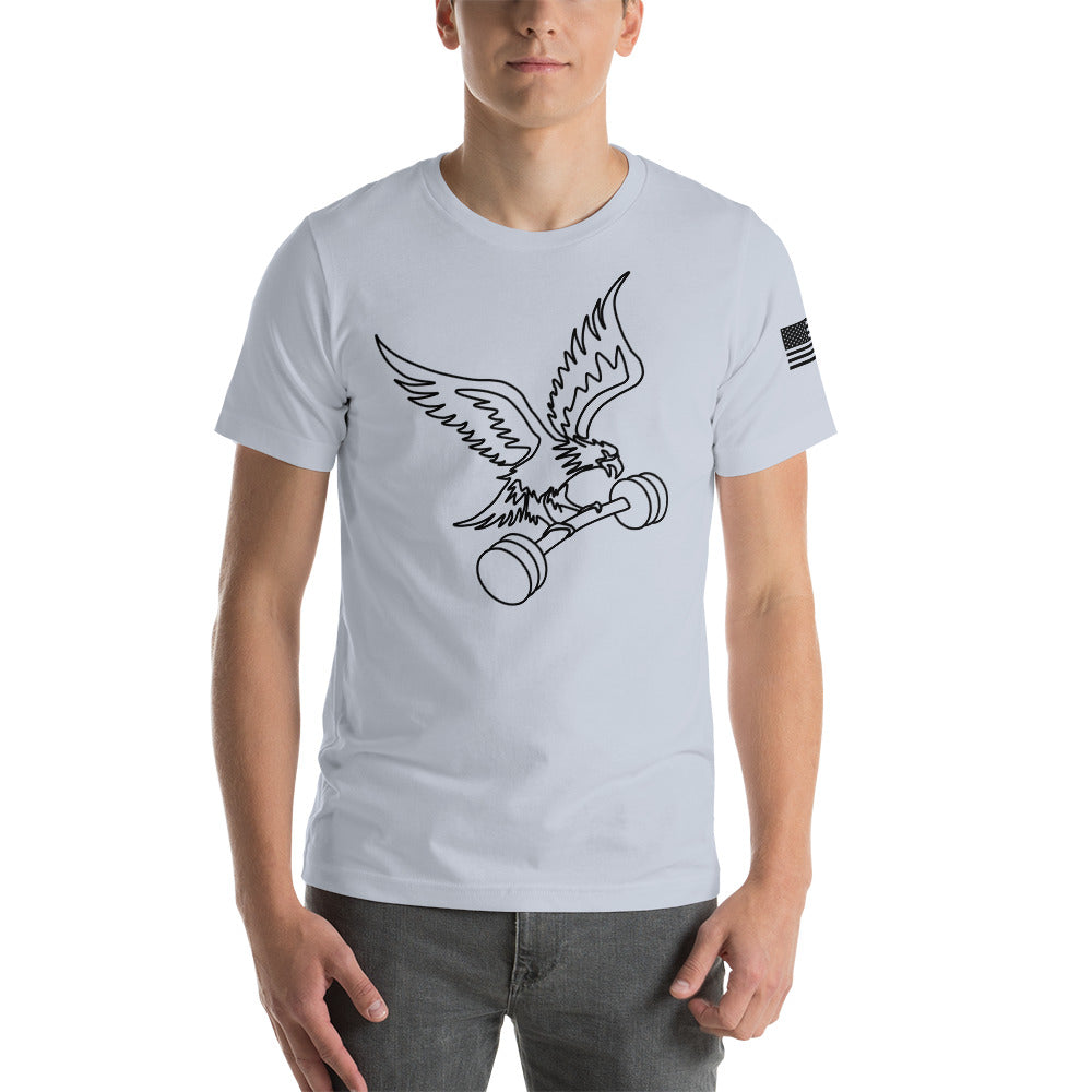 Fitness is Freedom Lifting T-Shirt in Light Blue