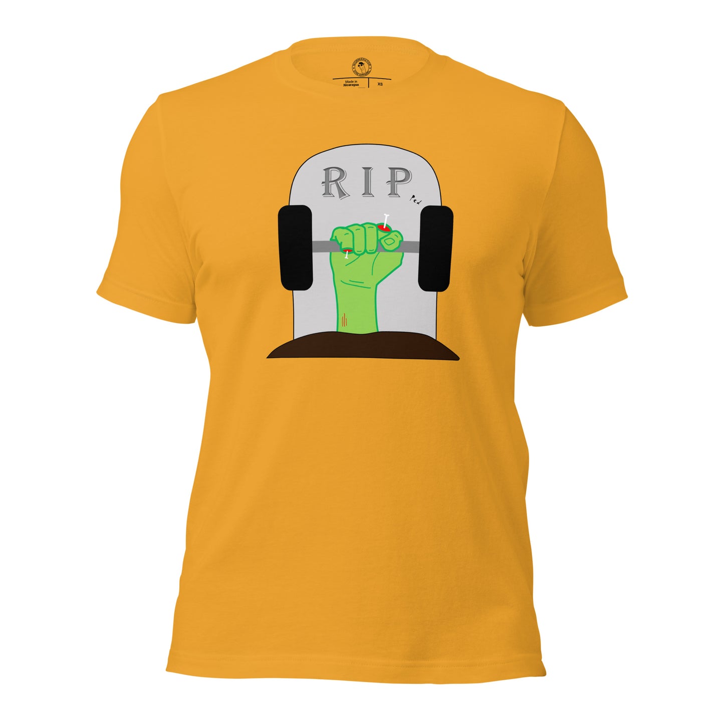Ripped Zombie Shirt in Mustard