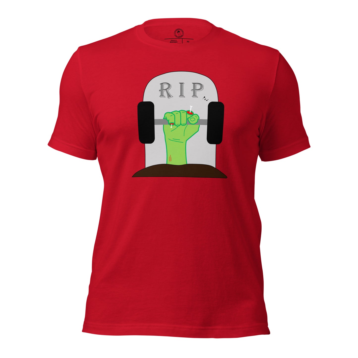 Ripped Zombie Shirt in Red