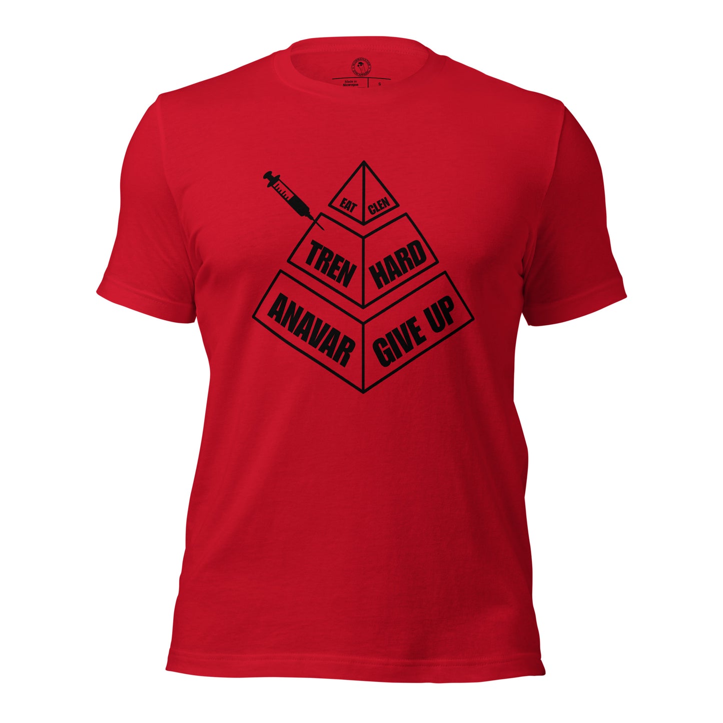 Eat Clen Tren Hard Anavar Give Up Shirt in Red