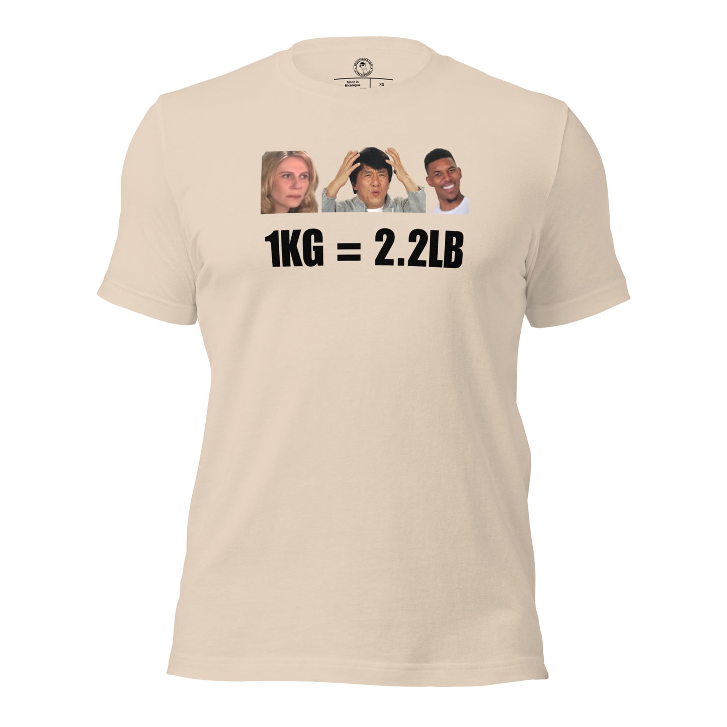 1kg = 2.2lb Powerlifting Conversion Shirt in Soft Cream
