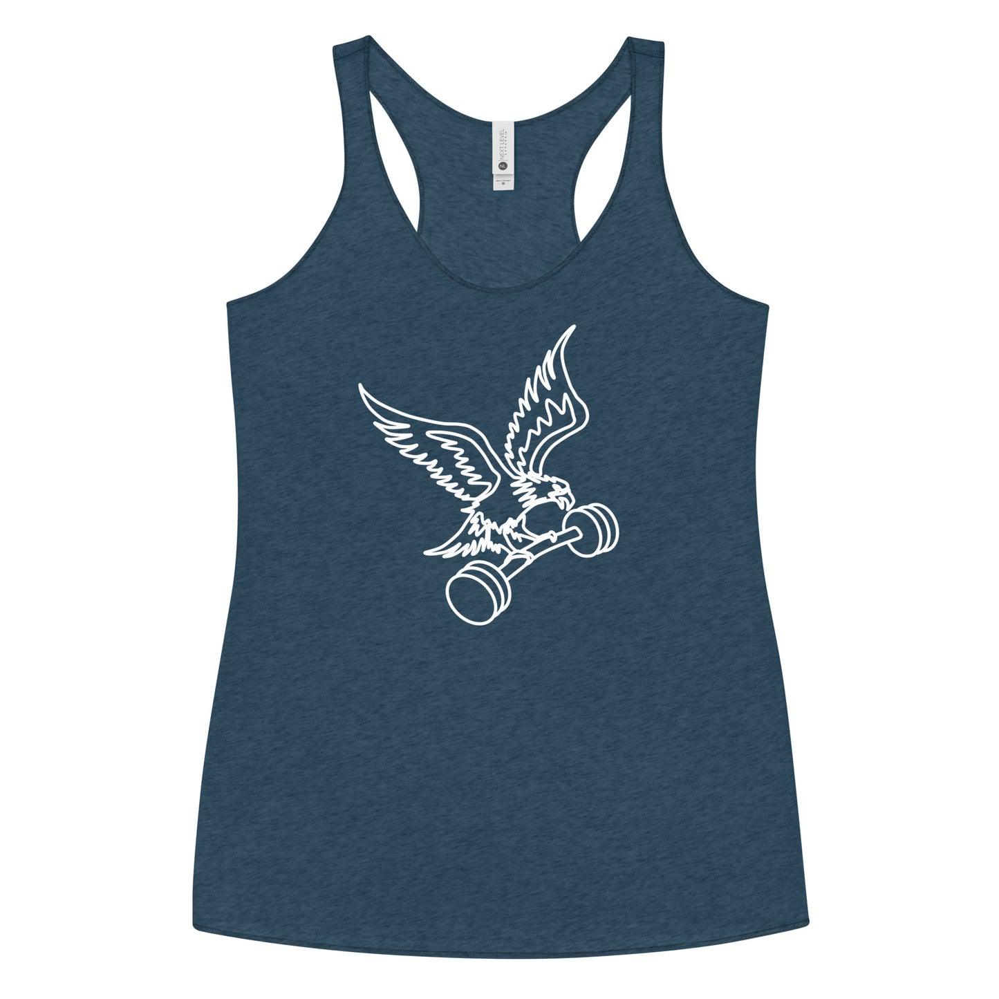 Women's Barbell Eagle Racerback Tank in Indigo