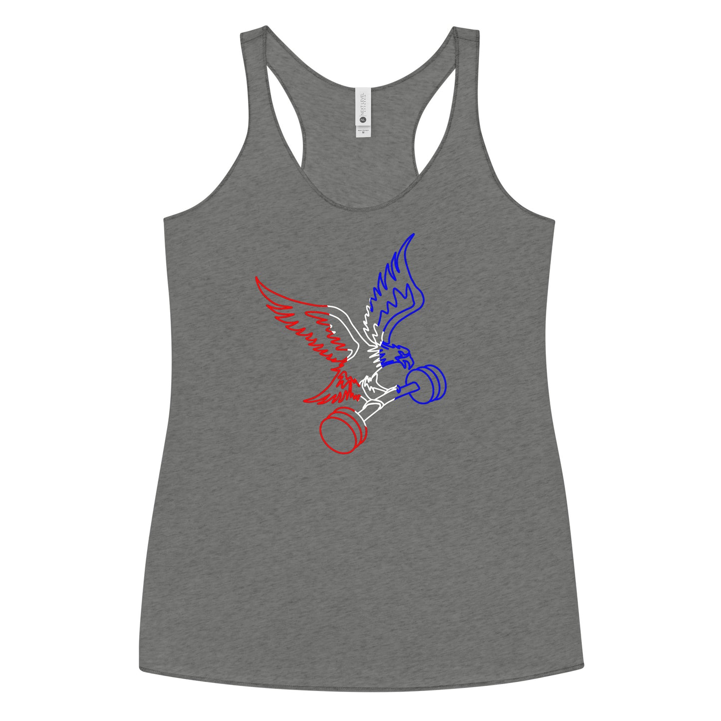 Women's Barbell Eagle Racerback Tank in Premium Heather