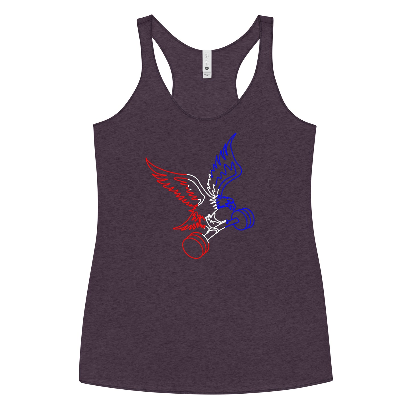 Women's Barbell Eagle Racerback Tank in Vintage Purple