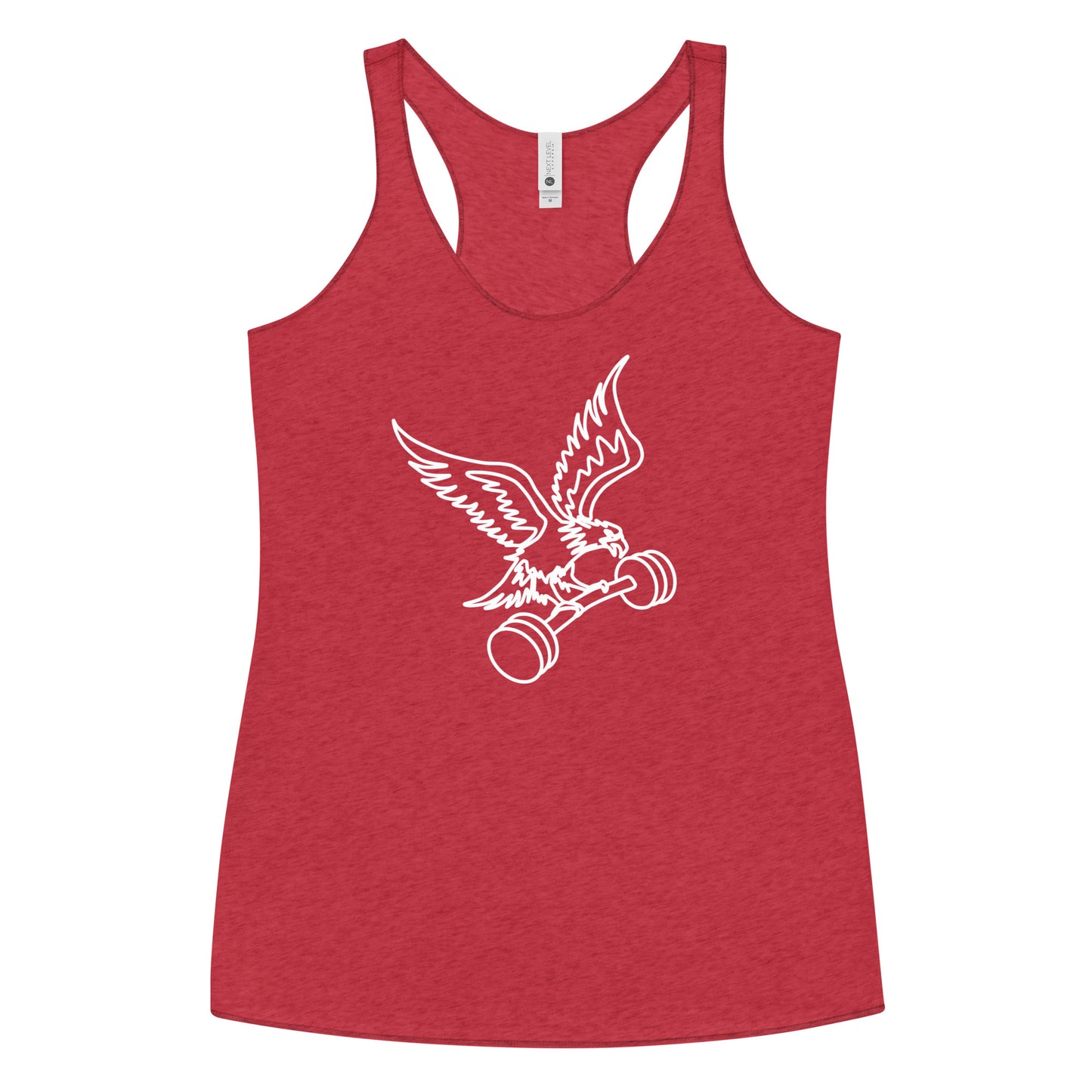 Women's Barbell Eagle Racerback Tank in Vintage Red