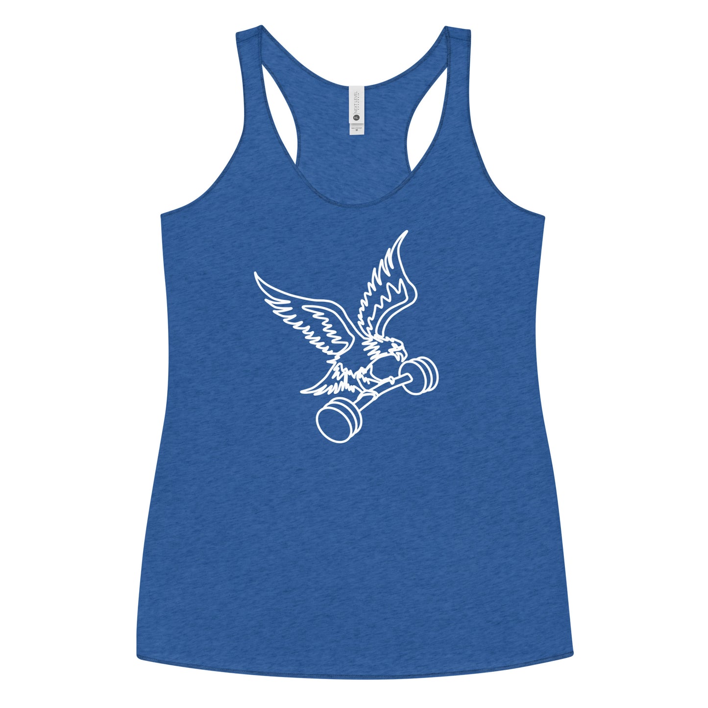 Women's Barbell Eagle Racerback Tank in Vintage Royal