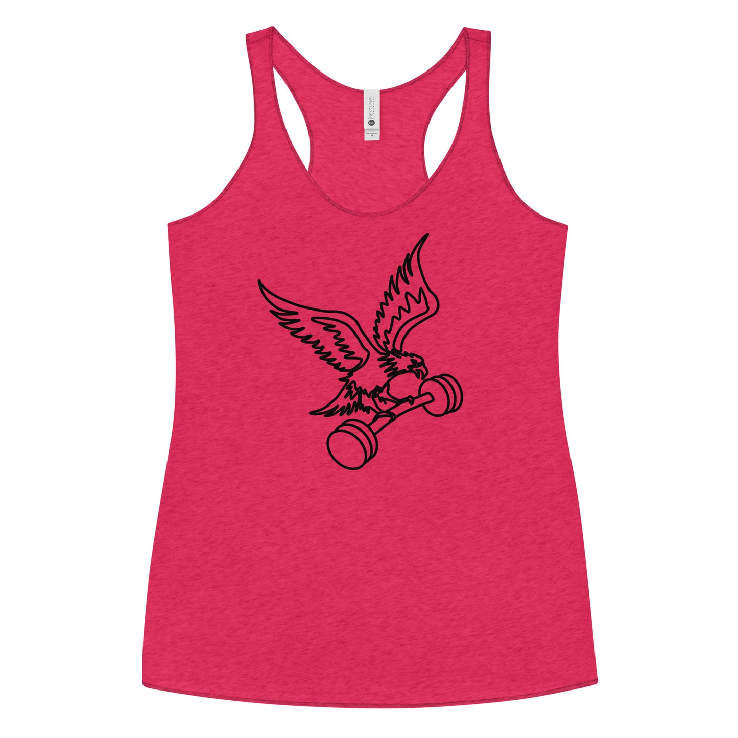 Women's Barbell Eagle Racerback Tank in Vintage Shocking Pink