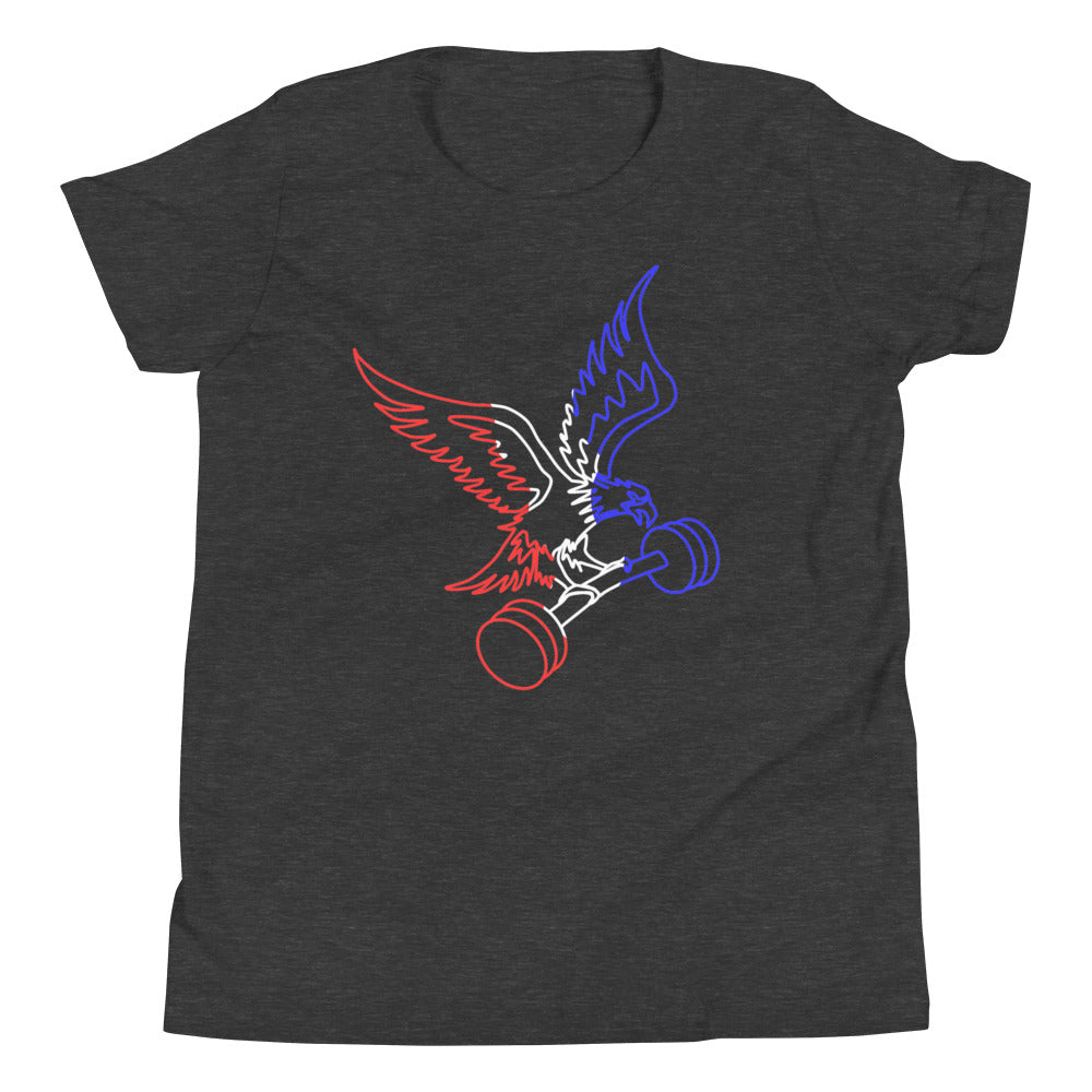 Barbell Eagle Children's T-Shirt in Dark Grey Heather