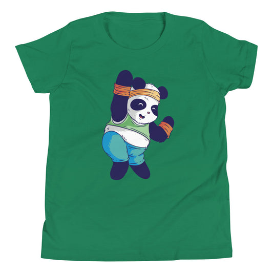 Cardio Panda Children's T-Shirt in Kelly Green