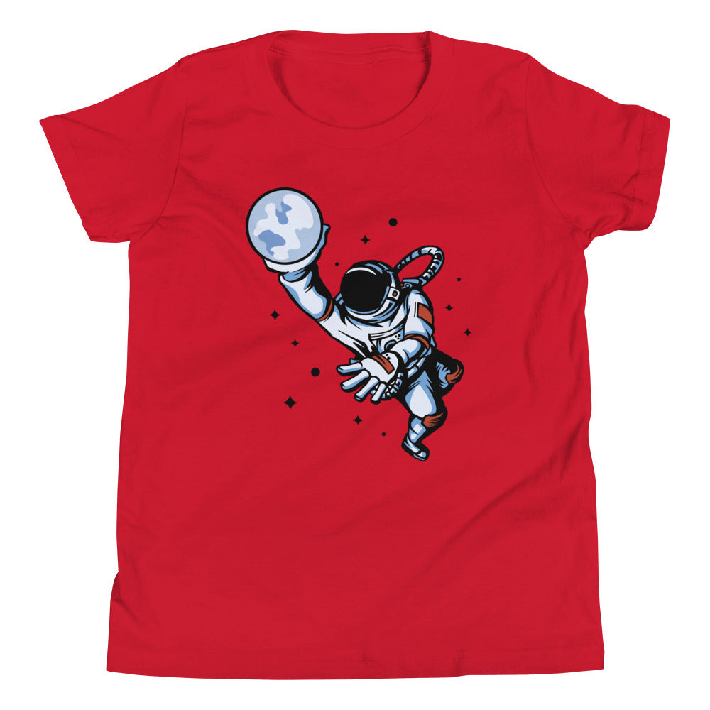 Dunking Astronaut Children's T-Shirt in Red