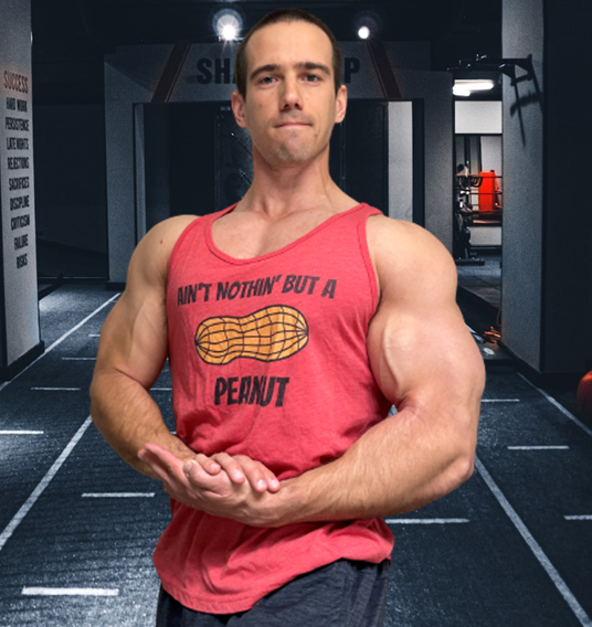 Founder Chris Worman in the Ain't Nothin' but a Peanut Tank Top