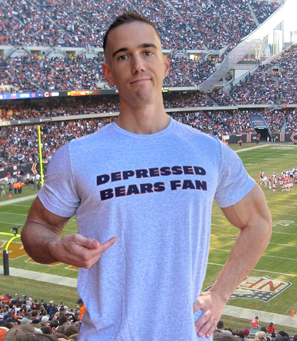 Depressed Chicago Bears Fan T-Shirt at Soldier Field