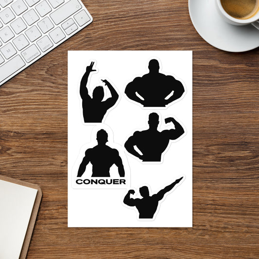 Bodybuilding Stickers - Ronnie Coleman, Arnold Schwarzenegger, Zyzz 