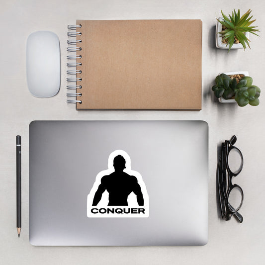 Arnold Schwarzenegger conquer gym sticker - large