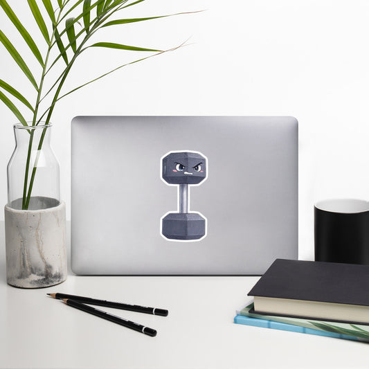 Angry Dumbbell Sticker - Large