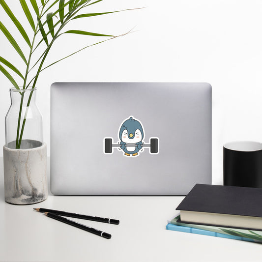Penguin gym sticker - large