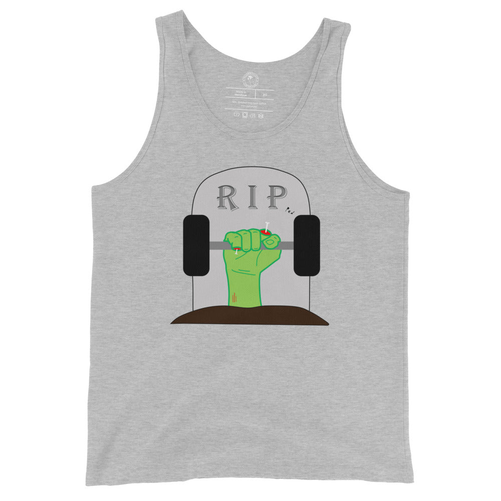 Men's RIPped Zombie Tank Top in Athletic Heather