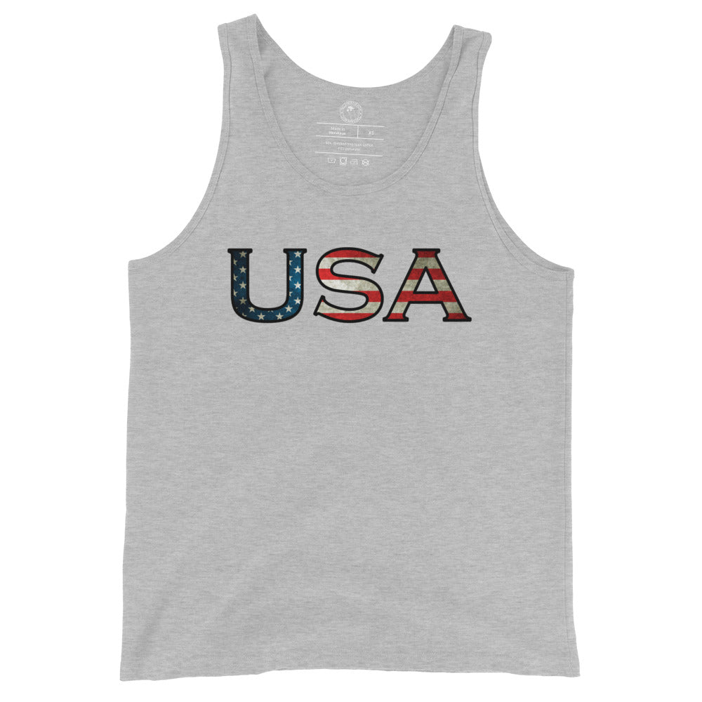 Men's USA Tank Top in Athletic Heather