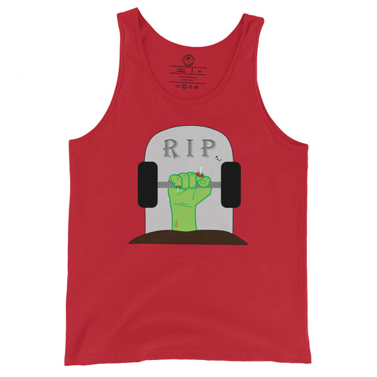 Men's RIPped Zombie Tank Top in Red