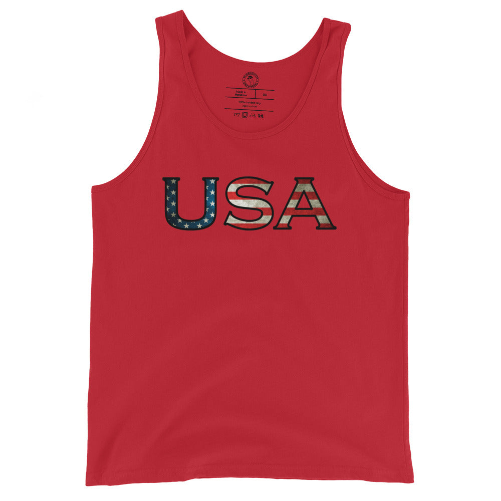 Men's USA Tank Top in Red