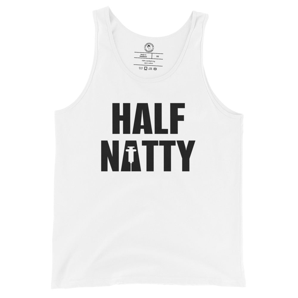 Men's Half Natty Tank Top in White