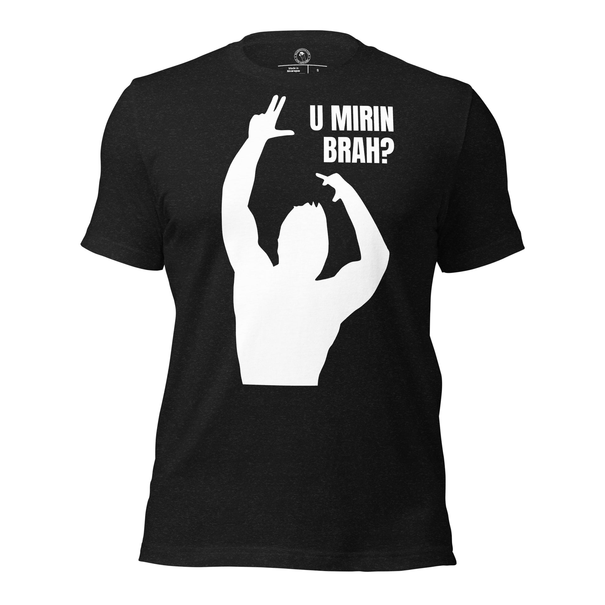 You Mirin Brah? Zyzz Pose Shirt in Black Heather