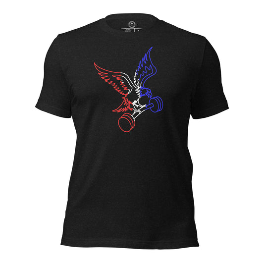 Barbell Eagle Shirt RWB in Black Heather