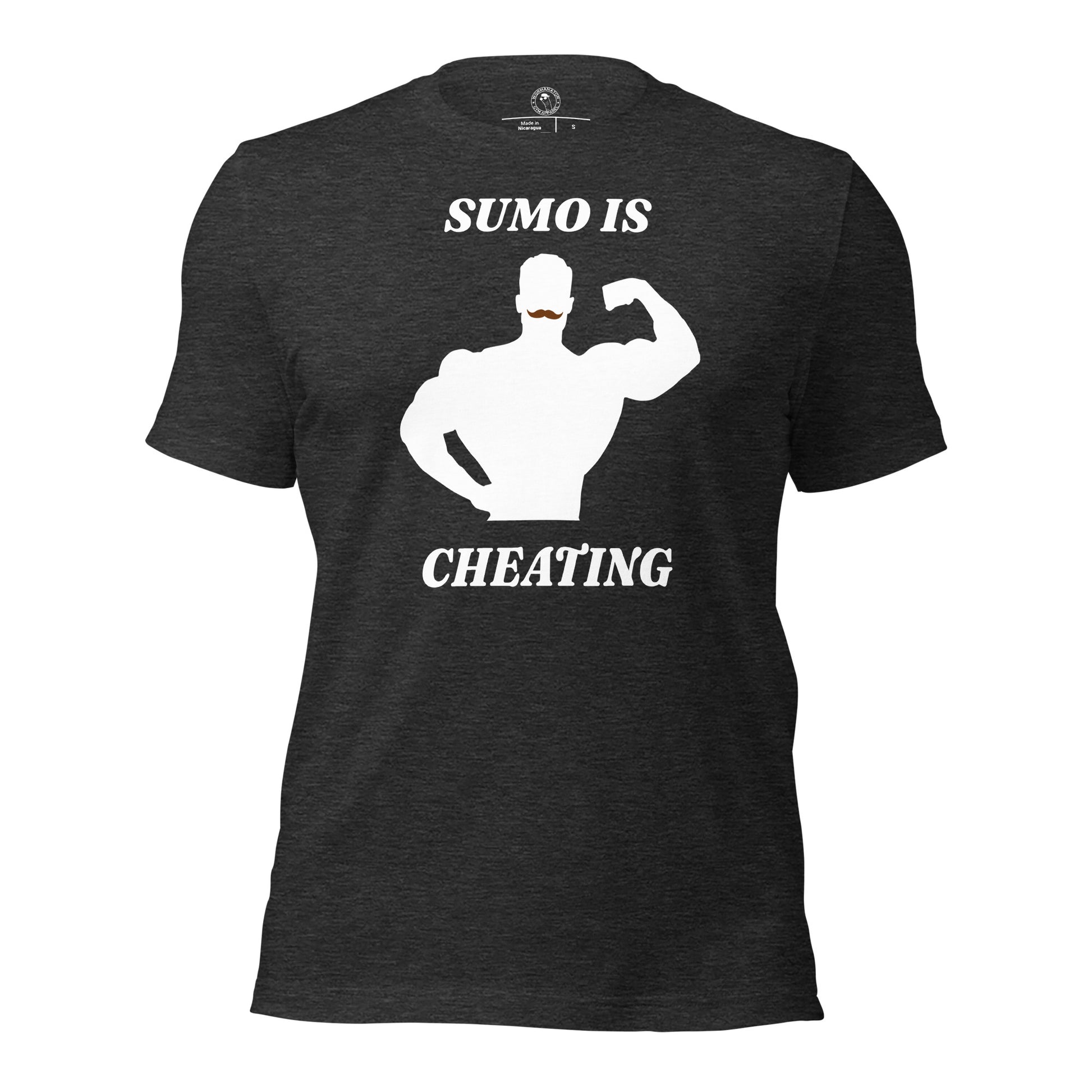 CBum Sumo is Cheating Shirt in Dark Grey Heather