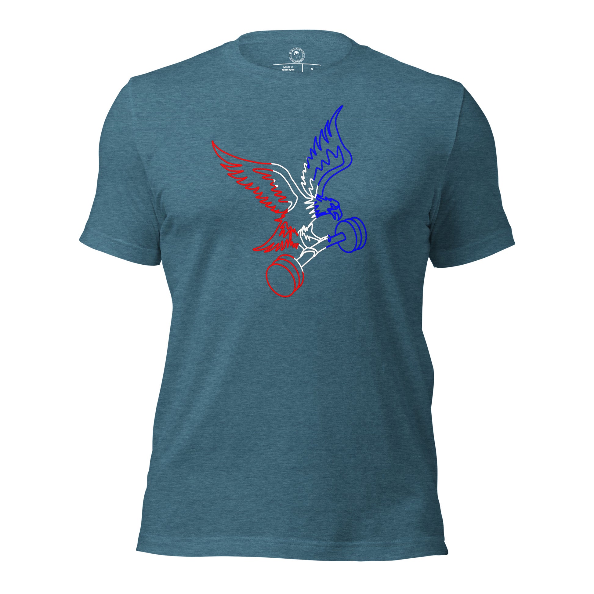 Barbell Eagle Shirt RWB in Heather Deep Teal