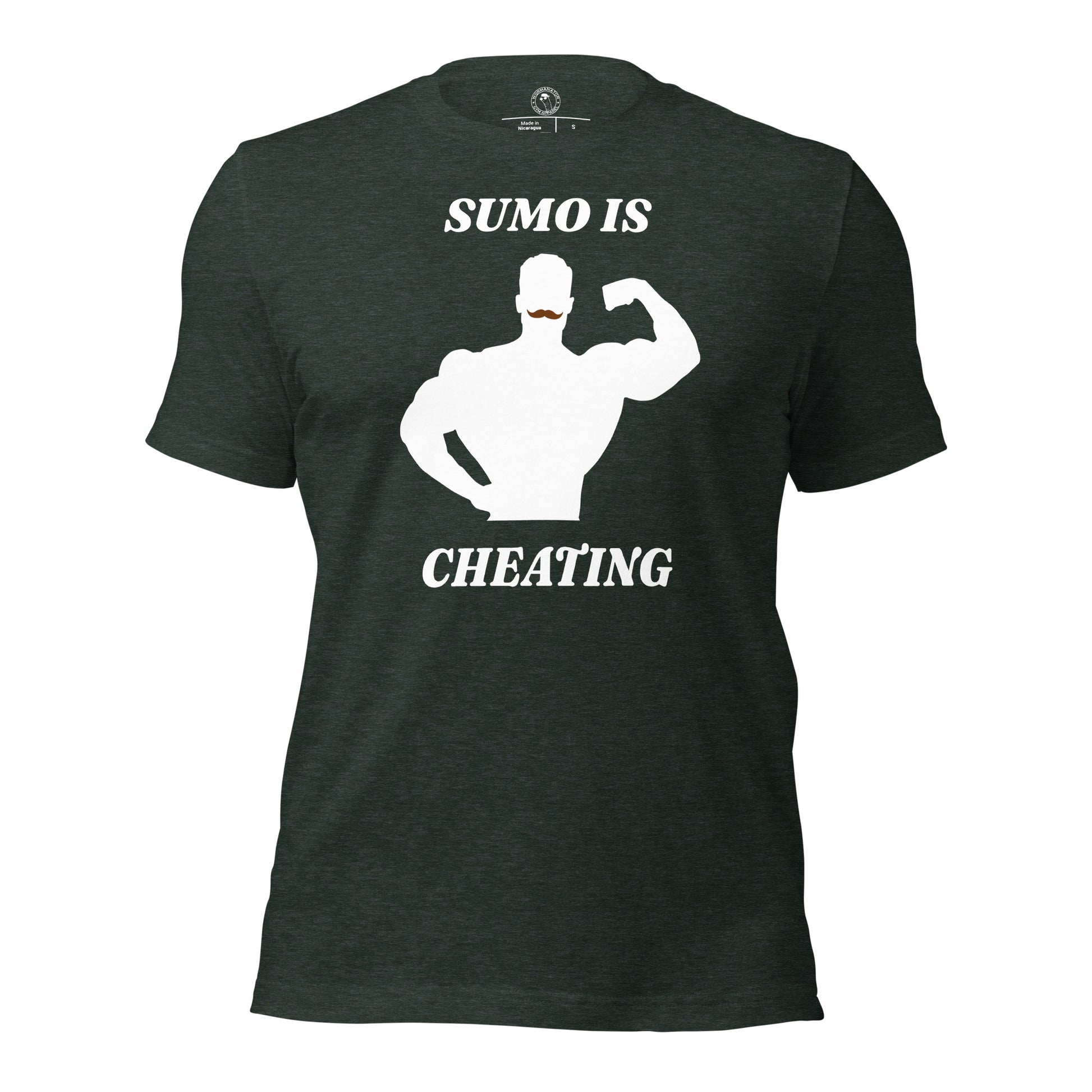 CBum Sumo is Cheating Shirt in Heather Forest