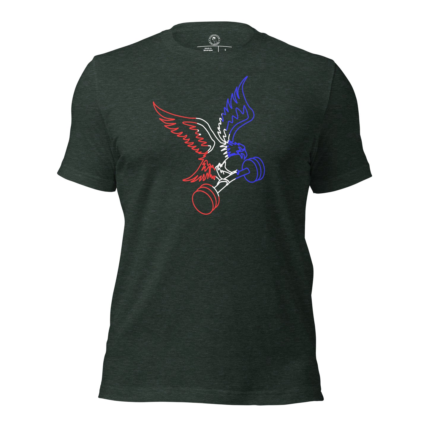 Barbell Eagle Shirt RWB in Heather Forest