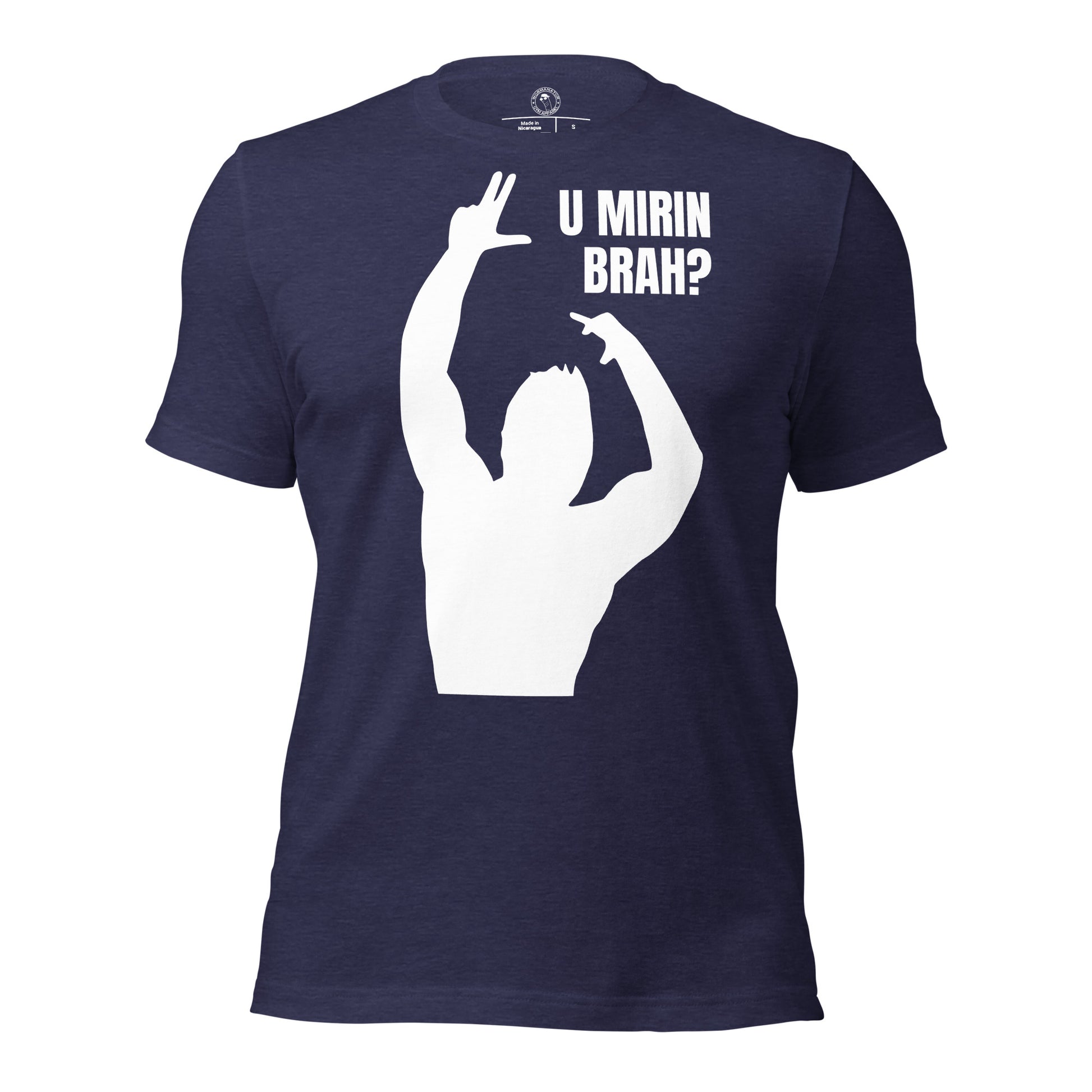 You Mirin Brah? Zyzz Pose Shirt in Heather Midnight Navy