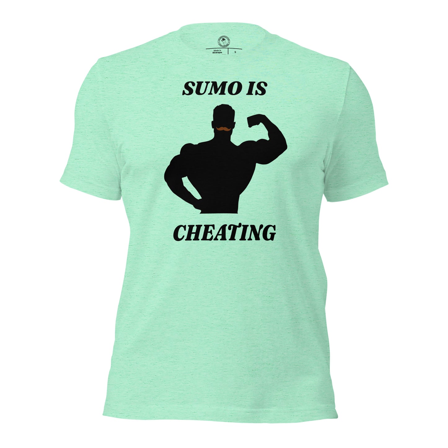 CBum Sumo is Cheating Shirt in Heather Mint