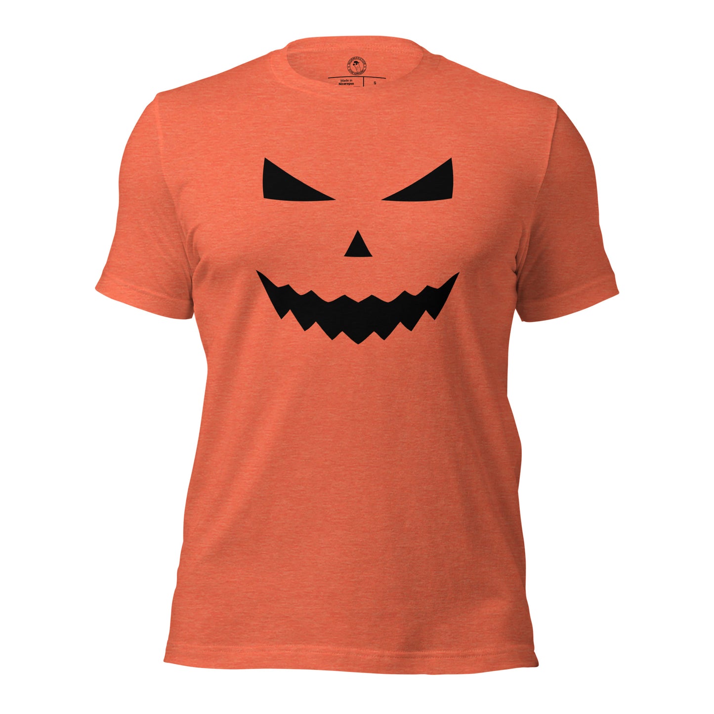 Halloween Pumpkin Shirt in Heather Orange
