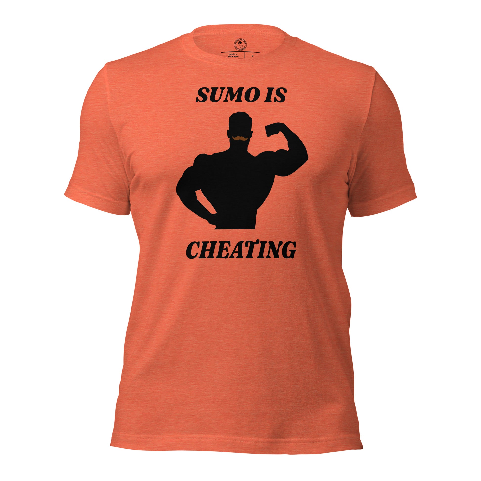 CBum Sumo is Cheating Shirt in Heather Orange