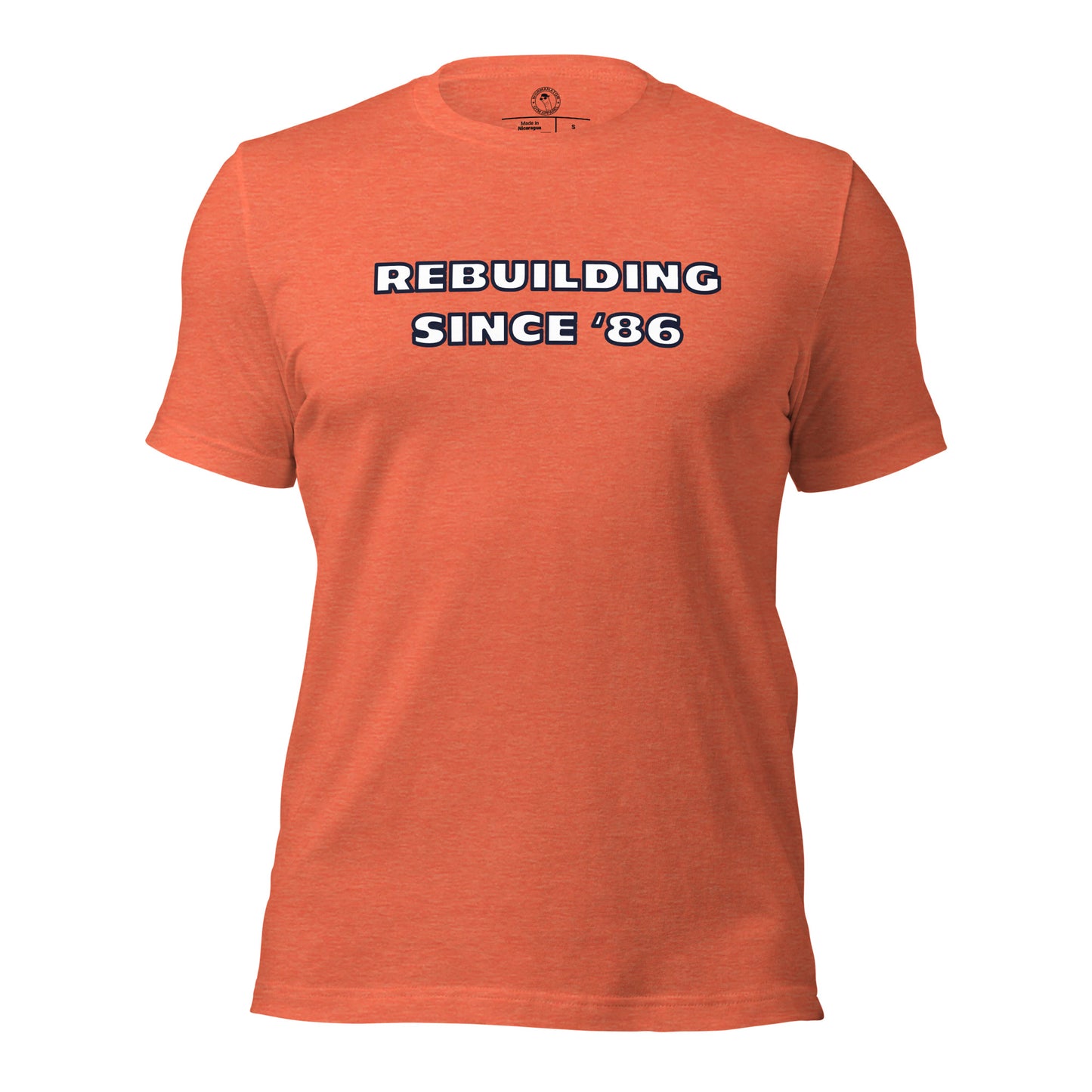 Chicago Bears Rebuilding Since 1986 Shirt in Heather Orange