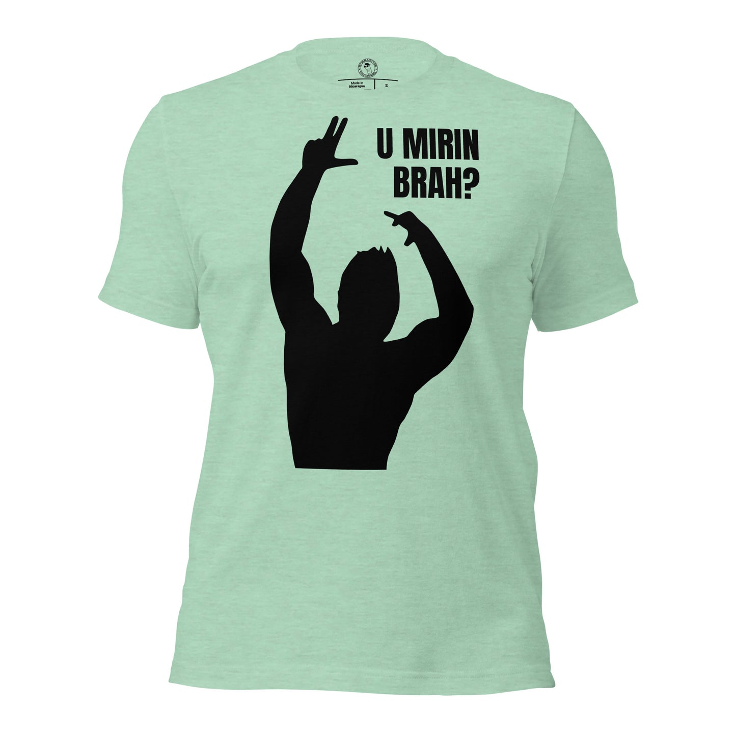 You Mirin Brah? Zyzz Pose Shirt in Heather Prism Mint