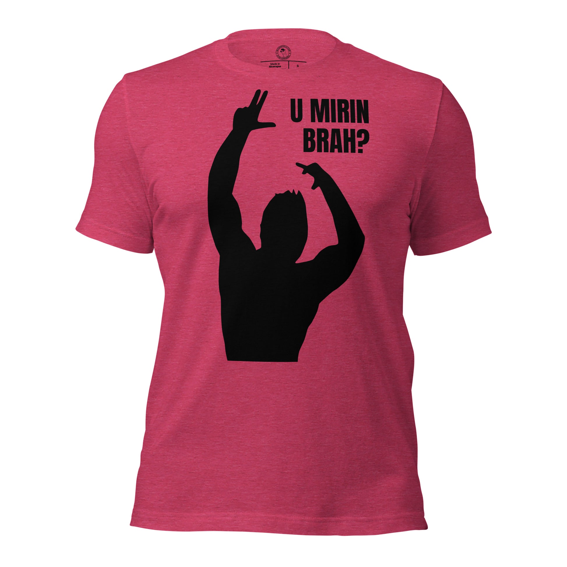 You Mirin Brah? Zyzz Pose Shirt in Heather Raspberry