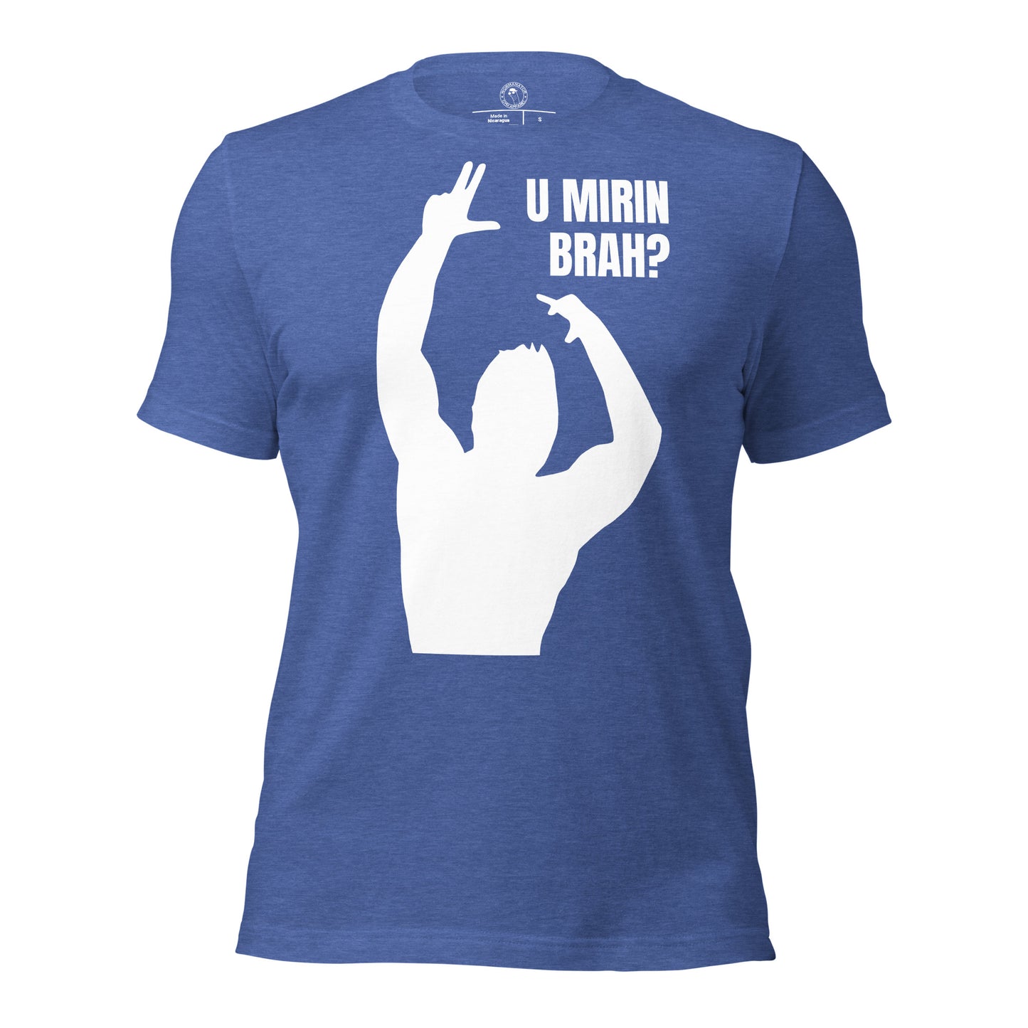 You Mirin Brah? Zyzz Pose Shirt in Heather True Royal