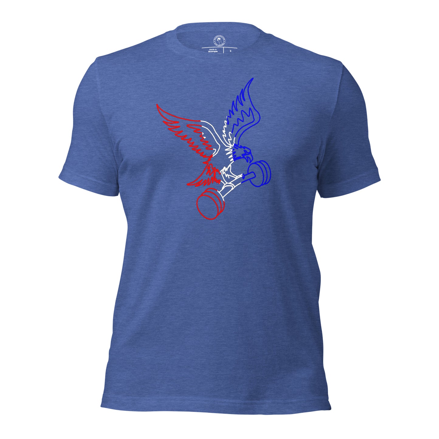 Barbell Eagle Shirt RWB in Heather True Royal