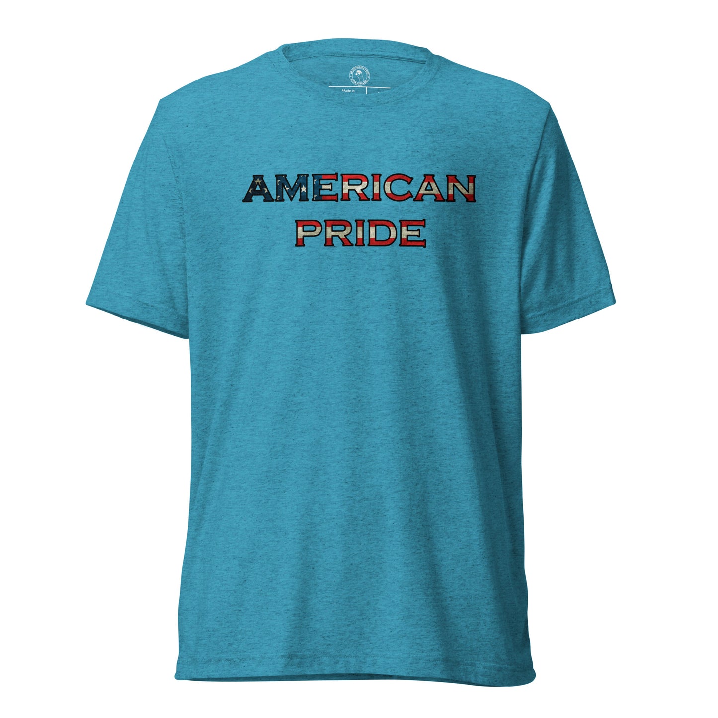 American Pride T-Shirt in Aqua Triblend