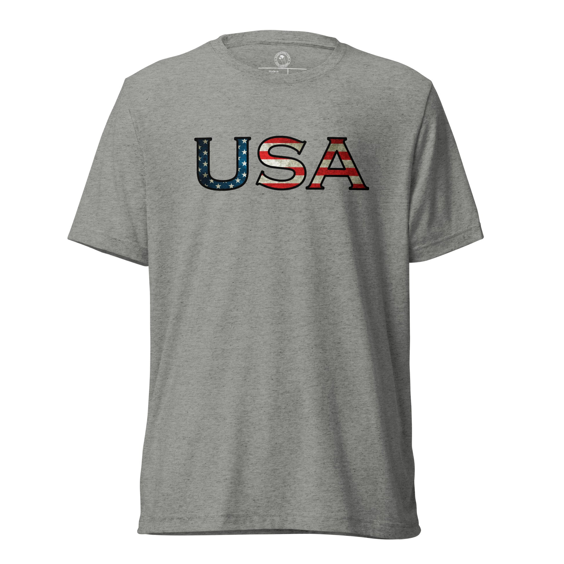 USA T-Shirt in Athletic Grey Triblend