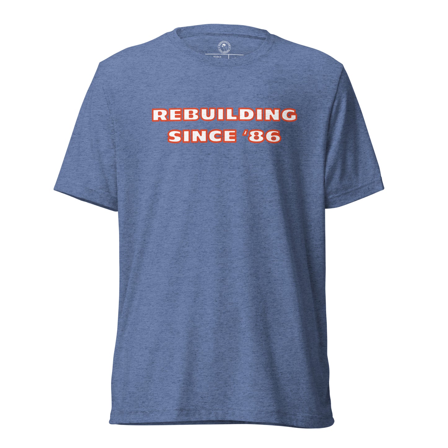 Chicago Bears Rebuilding Since 1986 Shirt in Blue Triblend