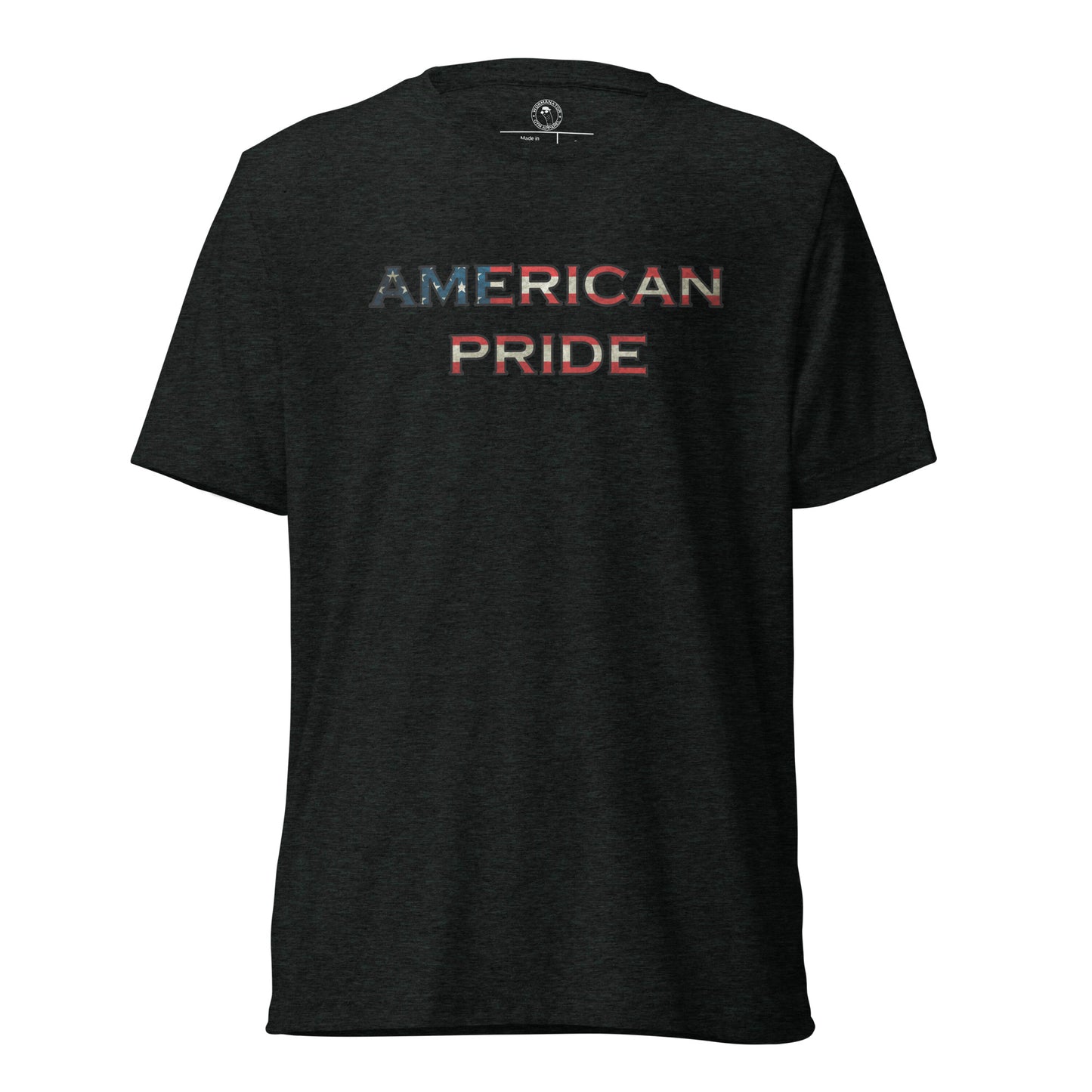 American Pride T-Shirt in Charcoal Black Triblend