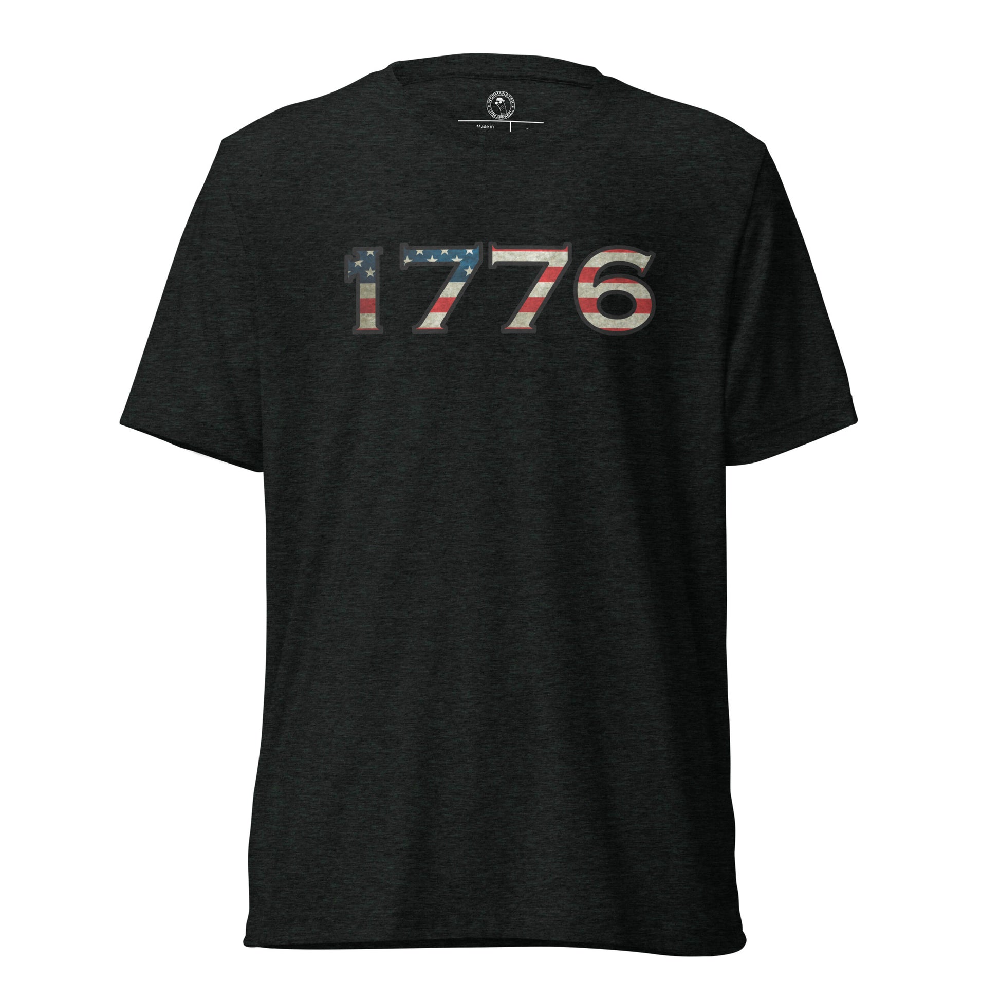 1776 T-Shirt in Charcoal Black Triblend