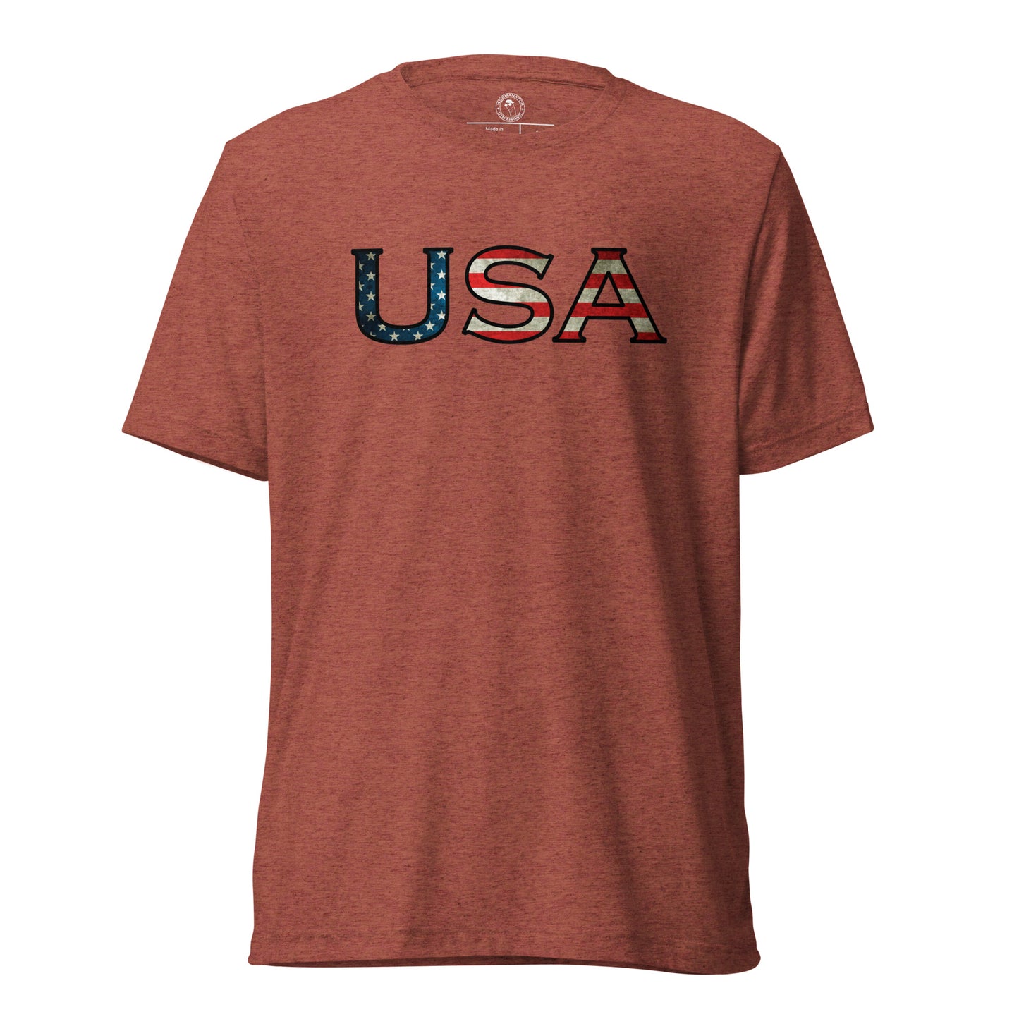 USA T-Shirt in Clay Triblend